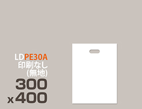 LDPE(ツルツル) 手提げ袋 PE30A 300x400mm