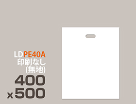 LDPE(ツルツル) 手提げ袋 PE40A 400x500mm